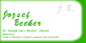 jozsef becker business card