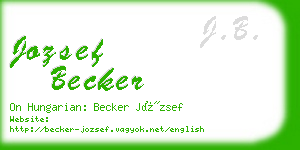 jozsef becker business card
